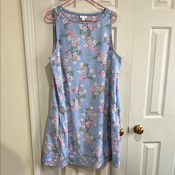 J. Jill Dresses & Skirts - J. Jill Linen Spring Floral Jumper Dress